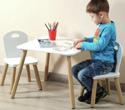 Kesper Kindertisch mit 2 Stühlen weiß