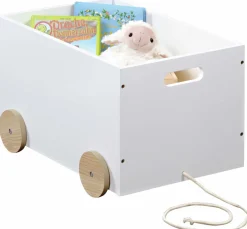 Kesper Spielzeugkiste mit Rollen weiß