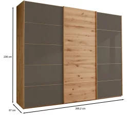 Linea Natura Schwebetürenschrank 3-türig CARDIFF