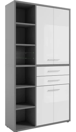 Manjana Aktenschrank Kombination-Glas- TEXAS