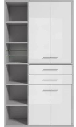 Manjana Aktenschrank Kombination-Glas- TEXAS