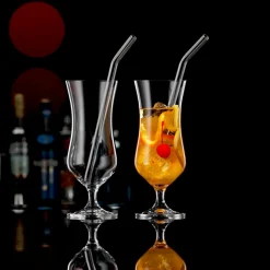 Novel Cocktailgläser 2er-Set mit Trinkhalm