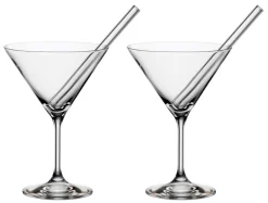 Novel Cocktailschale 2er-Set mit Trinkhalm